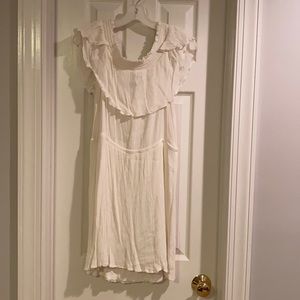 Express size L off the shoulder off white mini dress.